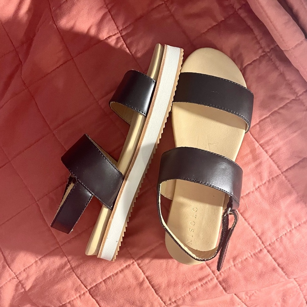 NWB Nisolo All-Day Flatform Leather Sandals